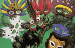Feather masks.