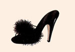 Maribou slippers.